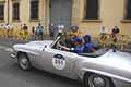 Mercedes-Benz 190 SL del 1956 con il driver Rob HUISMAN (NL) e codriver Ingrid HUISMAN (NL) alla 1000 Miglia 2021, sfilata a Reggio Emilia con il numero di corsa 351