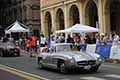 Mercedes-Benz 300 SL Coup W198 del 1954 con il duo italiano Paolo ZANARDI e Giovanni FASSI alle Mille Miglia 2021, timbro del cartellino a Reggio Emilia con il numero di gara 278