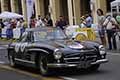 Mercedes-Benz 300 SL Coup W198 anno 1955 con il driver Craig EKBERG (USA) e codriver Jakob GREISEN (DK) alle Mille Miglia 2021, sfila a Reggio Emilia con il numero di gara 296