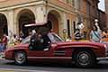 Mercedes-Benz 300 SL Coupe W198 anno 1955 con il driver Jochen CLAUSSEN (D) e codriver Juergen SWOBODA (D) alla Mille Miglia 2021, passaggio della Freccia Rossa a Reggio Emilia con il numero di gara 297