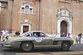 Mercedes-Benz 300 SL Coup W198 anno 1955 con lequipaggio USA del driver Michael MALAMUT e codriver Barbara MALAMUT alle Mille Miglia 2021, sfila a Reggio Emilia con il numero di gara 295