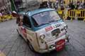 Mister Croccantino furgoncino storico Fiat 600 Multipla del 1961 alle Mille Miglia 2021, passaggio a Reggio Emilia