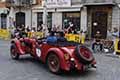 O.M. 665 SMM Superba 2000 anno 1929 con il pilota Roberto MIATTO e navigatore David BORCHIA, passaggio a Reggio Emilia della 1000 Miglia 2021 che gareggia con il numero 4