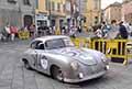 Porsche 356 1500 Coupè del 1952 con il duo norvegese Leo DEN BROK e Joep DEN BROK alle Mille Miglia 2021, slilata a Reggio Emilia con il numero di gara 213