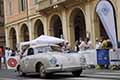 Porsche 356 1500 Coup anno 1955 con il duo tedesco Jens WALTHER e Franck ANGELKOETTER alle Mille Miglia 2021, passaggio a Reggio Emilia con il numero di gara 323