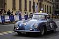 Porsche 356 A 1600 del 1956 con il duo italiano Paolo NILLI e Alberto ORIOLI alla Mille Miglia 2021, passaggio a Reggio Emilia con il numero di gara 375