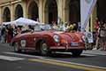Porsche 356 Speedster 1500 del 1955 con equipaggio italiano Gabriele GNUDI e Marco JANNUZZI alle Mille Miglia 2021, passerella a Reggio Emilia con il numero di corsa 326