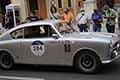 Siata Fiat 1100 TV Coupè Vignale anno 1954 del duo americano Andrew MANGANARO e Michael MARETT alle Mille Miglia 2021, sfila a Reggio Emilia con il numero di gara 284