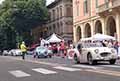 Triumph TR2 Sports del 1954 con il duo giapponese Tsuguo SHINTANI e Sumiko KOKONNO alle Mille Miglia 2021, slilata a Reggio Emilia con il numero di gara 275