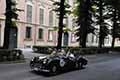 Triumph TR3 Sports anno 1957 equipaggio italiano Mauro PE' e Miriam GASPERI alla Mille Miglia 2021, sfila da Corso Garibaldi a Reggio Emilia con il numero di gara 412