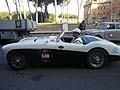 Partenza da Roma per Brescia, auto depoca Austin Healey 100/4 BN2 del 1955 categoria Gran Turismo driver Prayasvin Patel co-driver Prasad Kizhakel alle 1000 Miglia 2012