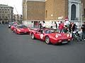 Arrivo a Roma del Ferrari Tribute con la Rossa n.501 alla Mille Miglia 2012