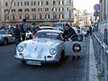 Partenza da Roma per Brescia, auto depoca Porsche 356 1500 Coup del 1954 categoria Gran Turismo driver Hans Gerd Bode co-driver Franz Rother alle 1000 Miglia 2012