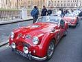 Partenza da Roma per Brescia, auto depoca Triumph TR2 anno 1954 categoria Gran Turismo driver Eugenio Piccinelli co-driver Ottorino Pellini per la 1000 Miglia 2012