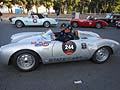 Partenza da Roma per Brescia, auto storica Porsche 550 1500 RS del 1955 categoria sport alle 1000 Miglia 2012