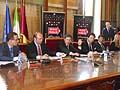 Il Sindaco di Roma Gianni Alemanno presente alla conferenza stampa delle Mille Miglia 2012