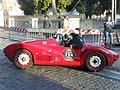 Partenza da Roma, auto storica Fiat Zanussi Fontebasso MM 1948 pilota Corrado Minussi e copilota Giuseppe Rizzo alle Mille Miglia 2012