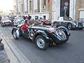 Partenza da Roma, auto storica Healey Silverstone 950 Damian Pozzoli co-driver Sebastian Iribarne alle Mille Miglia 2012