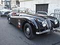 Partenza da Roma per Brescia, auto depoca Jaguar XK 120 OTS del 1953 driver Hans Hamer co-driver Peter Ottenbruch alle 1000 Miglia 2012