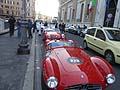 Partenza da Roma per Brescia, auto depoca Maserati A6 GCS Serie II del 1954 driver Mario Boglioli co-driver Enrica Pezzia alle 1000 Miglia 2012