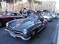 Partenza da Roma per Brescia, auto depoca Mercedes 300 SL W198-I datata 1955 driver Hans Joerg Goetzl co-driver Michael Bock alle 1000 Miglia 2012