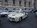 Partenza da Roma per Brescia, auto depoca Mercedes 300 SL W198-I driver Pierre Mirabaud co-driver Hansueli Brand alle 1000 Miglia 2012