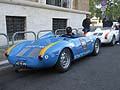 Partenza da Roma per la 1000 Miglia 2012 con la Porsche 550-1500 RS con ex premier olandese Jan Peter Balkenende co-driver e il pilota Gijs van Lennep