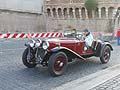 Partenza da Roma, auto storica Fiat Siata 514 Mille Miglia del 1930 pilota Andrea Vesco co-pilota Andrea Guerini