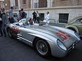 la Mercedes-Benz Jochen Mass ex pilota di Formula 1 presente alle Mille Miglia 2012 in partenza da Roma