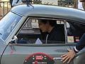 John Elkann alla guida della Fiat 8V in partenza da Roma per la gara Mille Miglia 2012