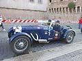 Partenza da Roma, auto storica Aston Martin Le Mans 1933 driver Giovanni Moceri e co-driver Tiberio Cavalleri alle Mille Miglia 2012