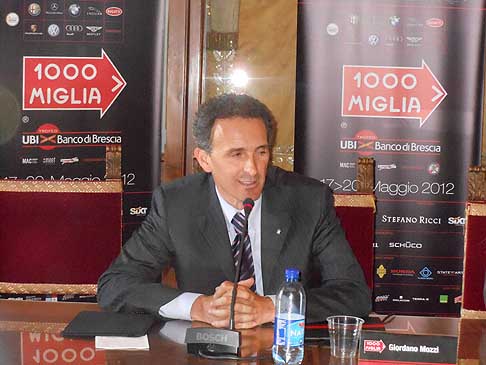 Conferenza Stampa - Giordano mozzi che interviene alla conferenza stampa delle 1000 Miglia 2012