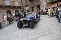 Lancia Lambda del 1927 con il duo austriaco Haas arrivo a Siena delle 1000 Miglia 2013