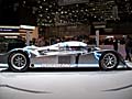 Peugeot 908 HY race car profilo laterale al Motor Show di Ginevra 2009