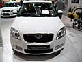 Skoda Fabia GeenLine anteriore vettura al Motor Show di Ginevra 2009