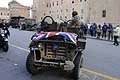 Furistrada militare britannico con mitra, per il 72° Anniversario Liberazione a Ferrara