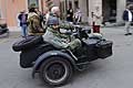 Sidecar militare per la parata storica, 72 Anniversario Liberazione dItalia a Ferrara