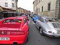 Carovana di auto storiche con Ferrari e Porsche in fila per lAsiautoshow 2012