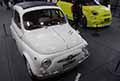 Fiat Abarth 595 auto storica esposta nello stand Stellantis alla Fiera Auto e Moto dEpoca di Bologna 2023