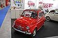 Fiat 500 F del 1965 rossa in bella mostra ad Auto e Moto d�Epoca 2025 presso Bologna Fiere. Scopri la Fiat 500 F old car. Non perdere le Foto!