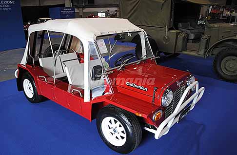 Finarte - Leyland Californian del 1970, Lotto 28 venduto all�Asta a 20.000,00 euro ad AutoMotoRetr� 2026 a Fiere di Parma. Scopri la Leyland Californian spiaggina su base Moke. Guarda le Foto esclusive di Automania!