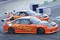 Due vettura del team Orange affiancate al God Drif nel Motor Sport Arena di Bologna