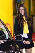 Bella ragazza allo Stand Eni al Motor Show di Bologna 2012. Le immagini delle sexy ragazze del Motor Show