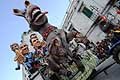 Carnevale di Putignano 2015 i carri allegorici ricchi di particolari che richiedono un lavoro minuzioso e impegnativo