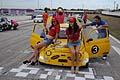 Le ragazze del paddock vicino la Fiat 500 racing del Driver Licciulli in pit line per la finalissima Minicar