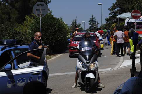 Coppa Selva di Fasano - Uccio De Santis comico di Mud sullo scooter Honda per il sependone alla Coppa Selva di Fasano 2014
