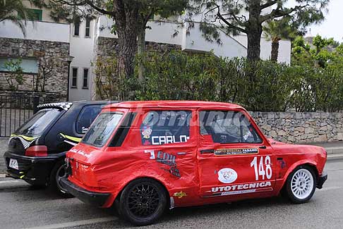 59^ Coppa Selva di Fasano - Abarth A 112 con segni dellindidente di gara sistemata alla meglio