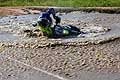 Dakar 2017 moto Sherco TVS di Metge Adrien in azione cadepa in acqua