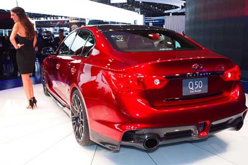 Infiniti - Forse uno tra i modelli pi attesi del Salone di Detroit, lauto super sportiva marchiata Infiniti: stiamo parlando della Infiniti Q50 Eau Rouge Concept