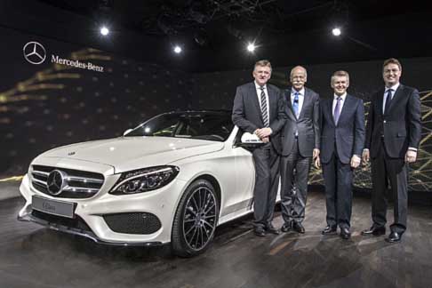 Mercedes - Conferenza stampa Mercedes Classe C al Salone di Detroit 2014 con Andreas Renschler, Dr. Dieter Zetsche, Professor Dr. Thomas Weber e Ola Kllenius